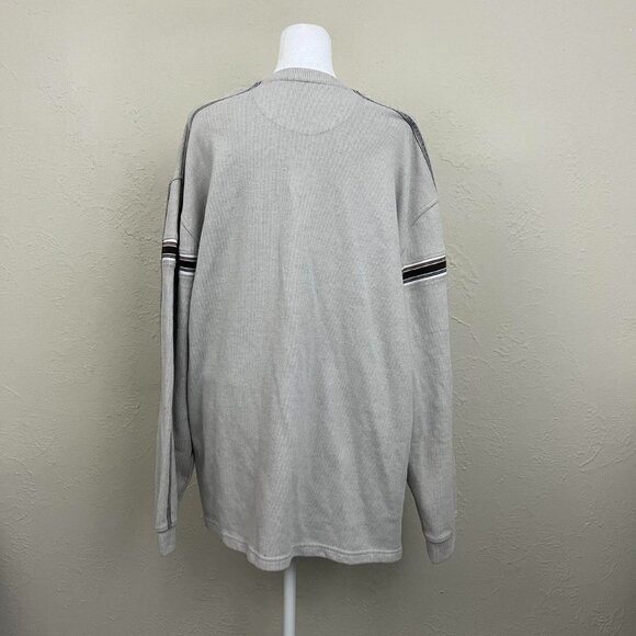 beige striped y2k light weight knit sweater - Picture 5 of 8